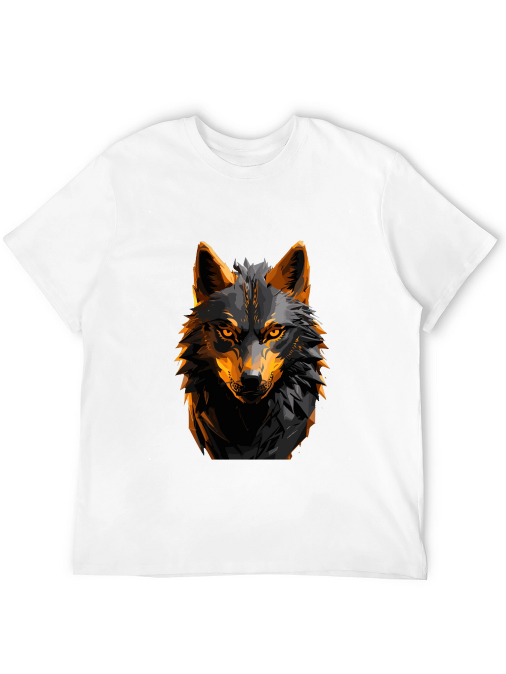 Bold Wolf Graphic Tee - Premium Black T-Shirt