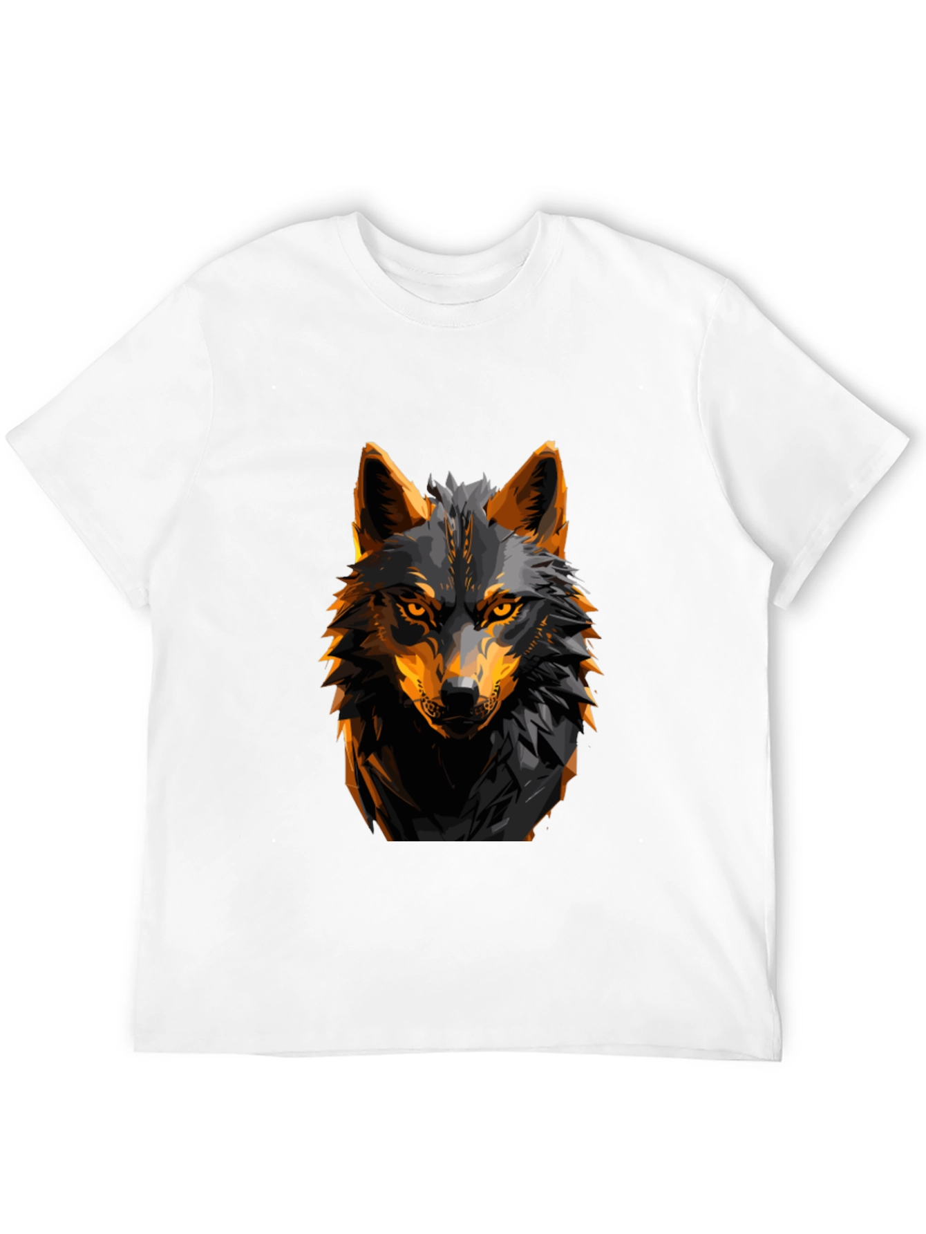 Bold Wolf Graphic Tee - Premium Black T-Shirt