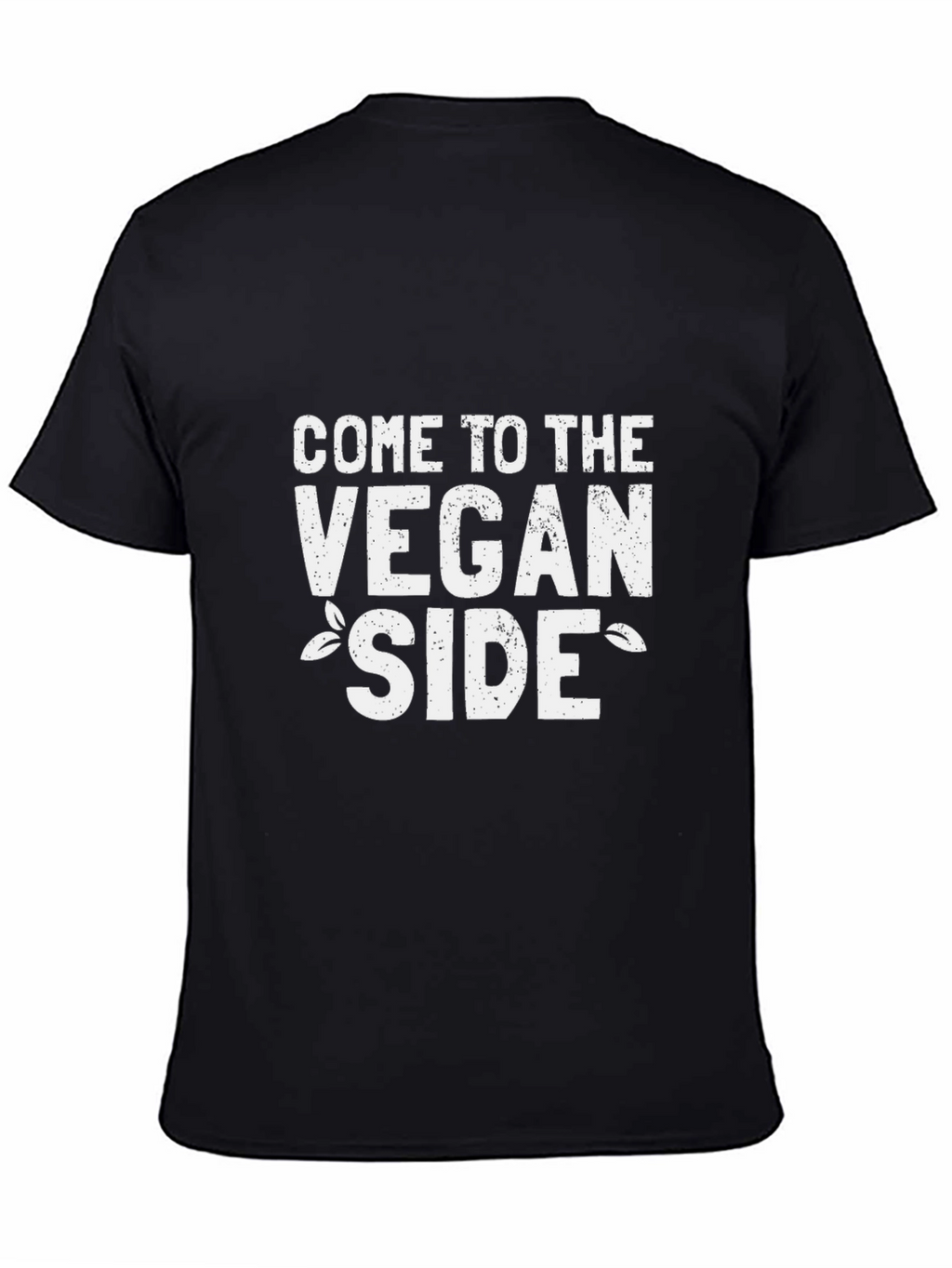Vegan Side Black T-Shirt - Vegetarian Lifestyle Tee