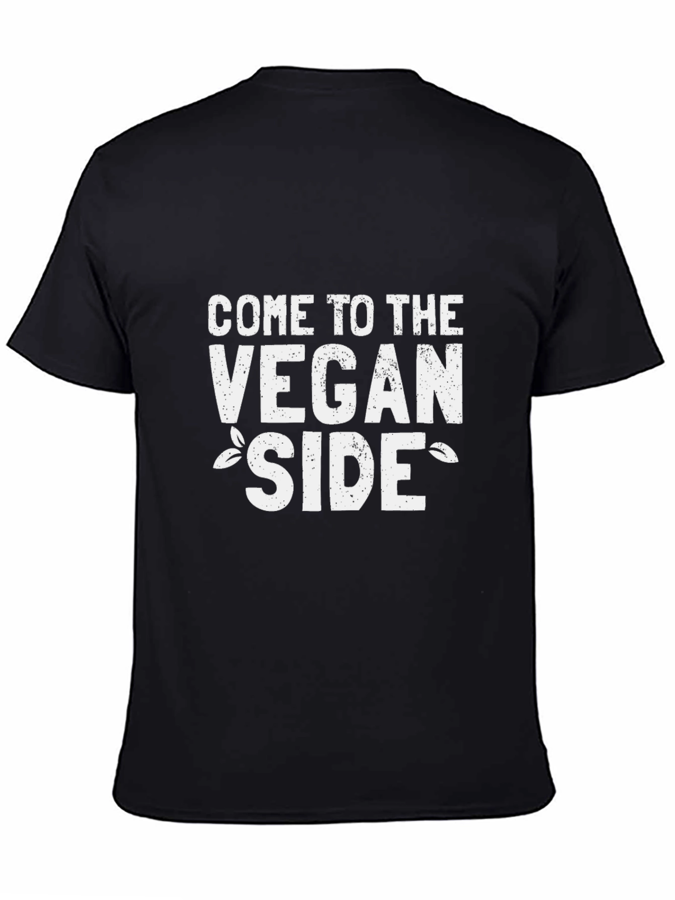 Vegan Side Black T-Shirt - Vegetarian Lifestyle Tee