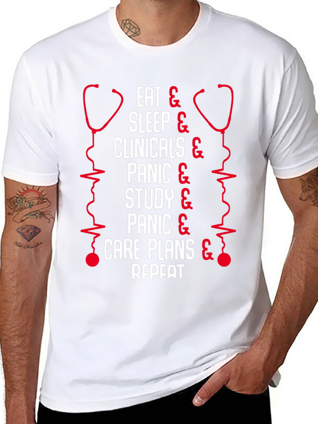 Nurse Life T-Shirt - Eat Sleep Clinicals Repeat