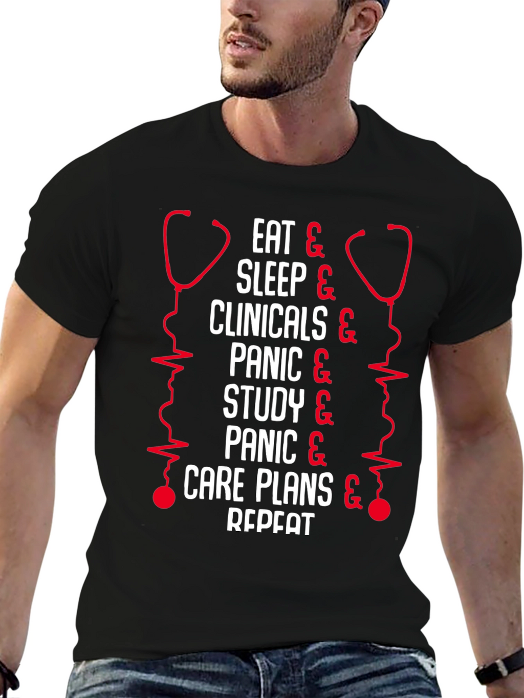 Nurse Life T-Shirt - Eat Sleep Clinicals Repeat