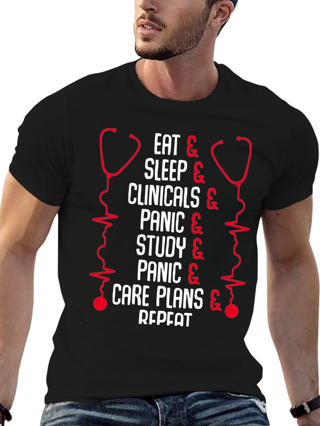 Nurse Life T-Shirt - Eat Sleep Clinicals Repeat
