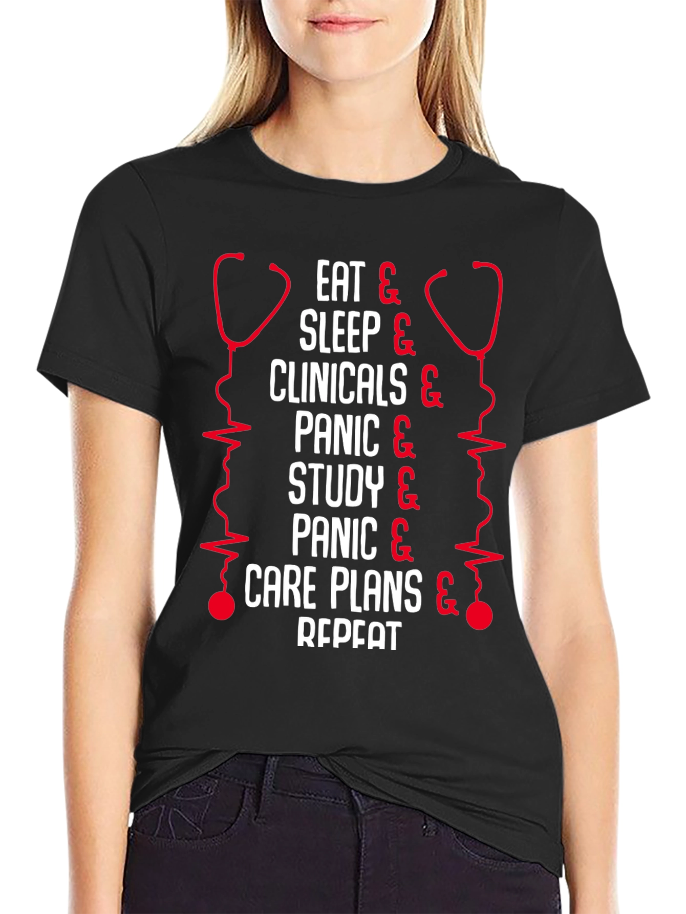 Nurse Life T-Shirt - Eat Sleep Clinicals Repeat