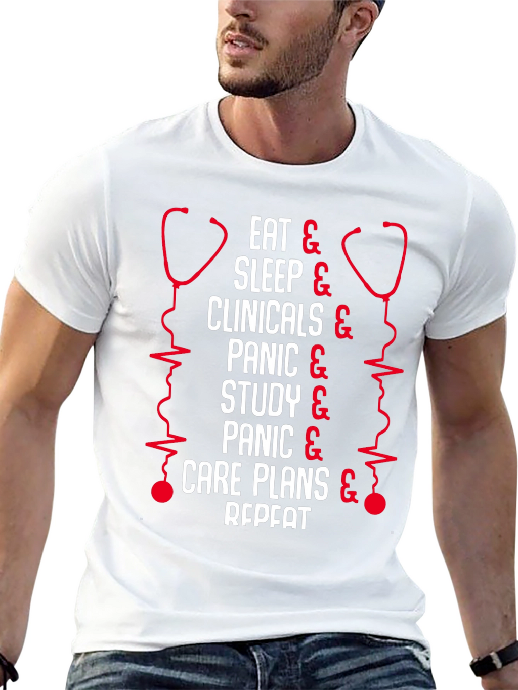 Nurse Life T-Shirt - Eat Sleep Clinicals Repeat