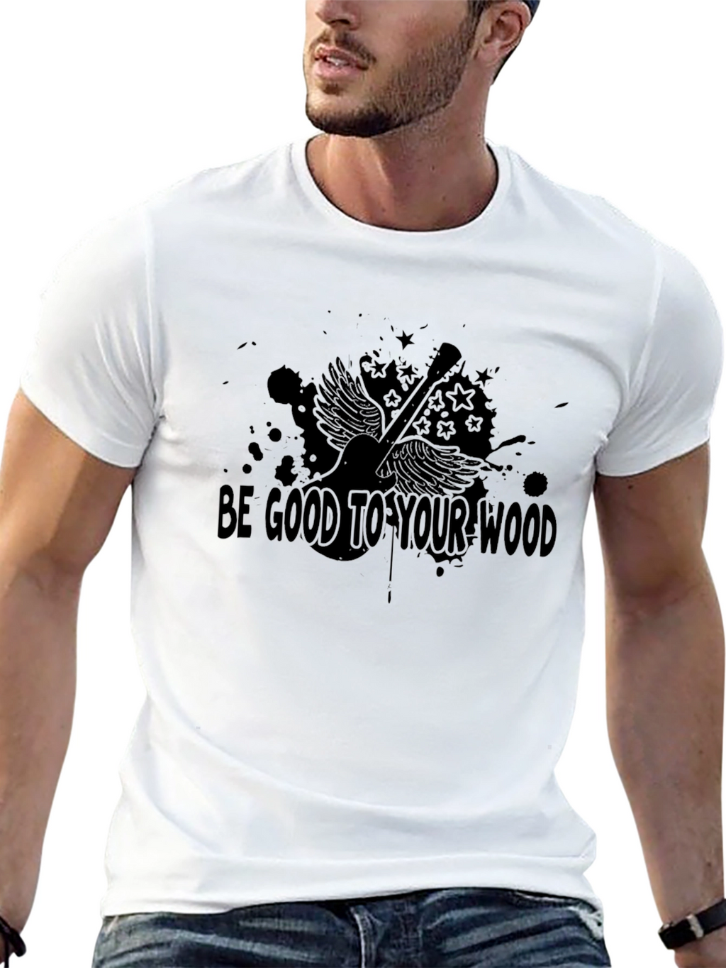 Be Good to Your Wood Guitar Graphic Tee