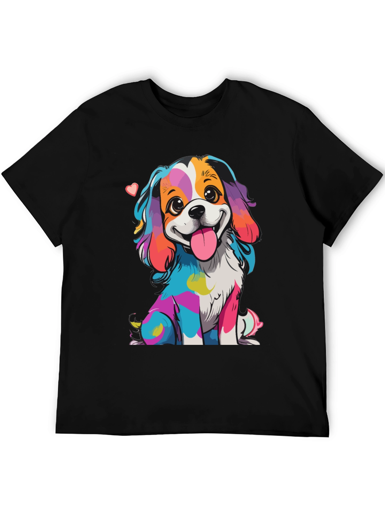 Rainbow Dog Graphic T-Shirt - Cute & Unique