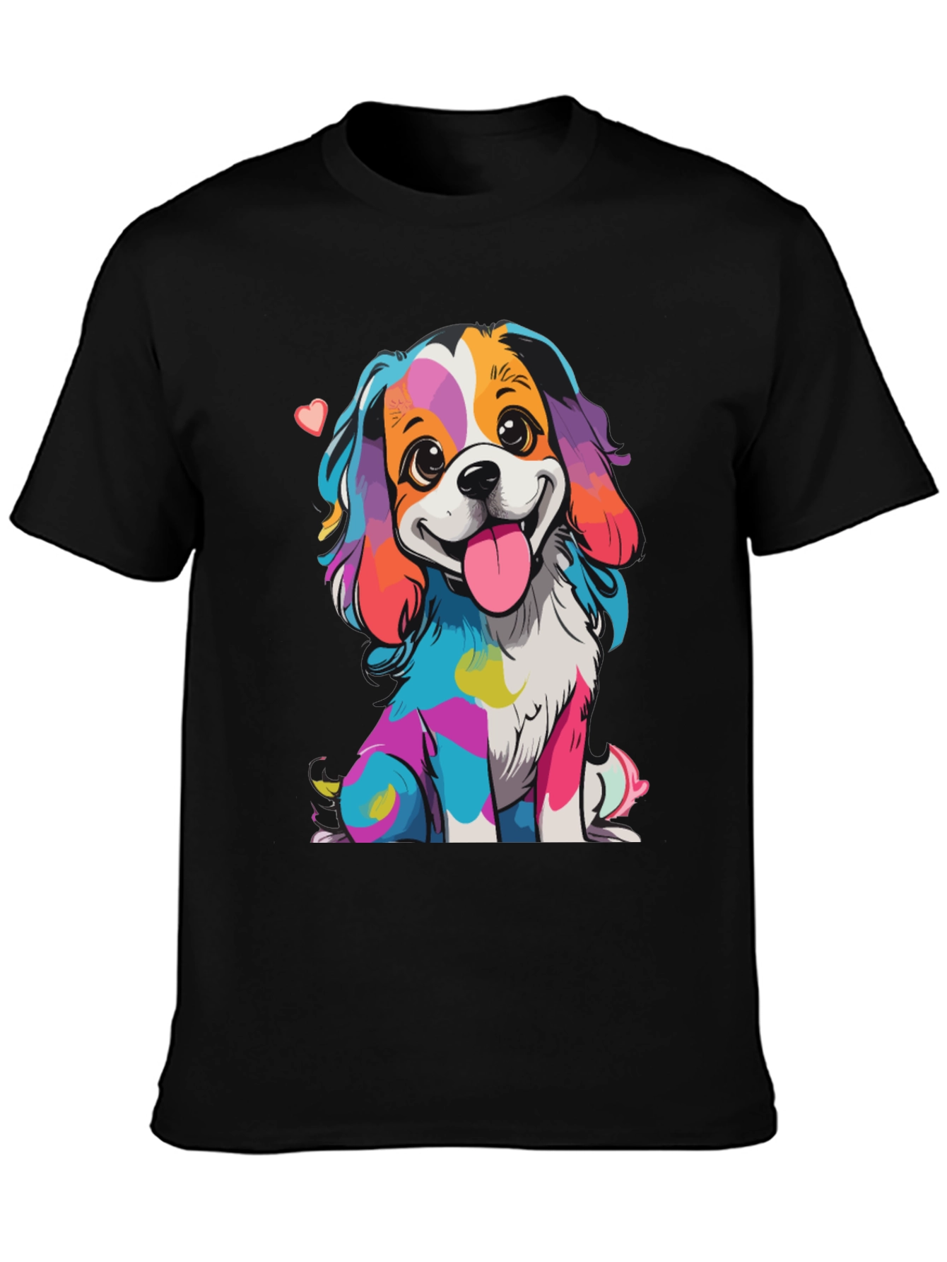 Rainbow Dog Graphic T-Shirt - Cute & Unique