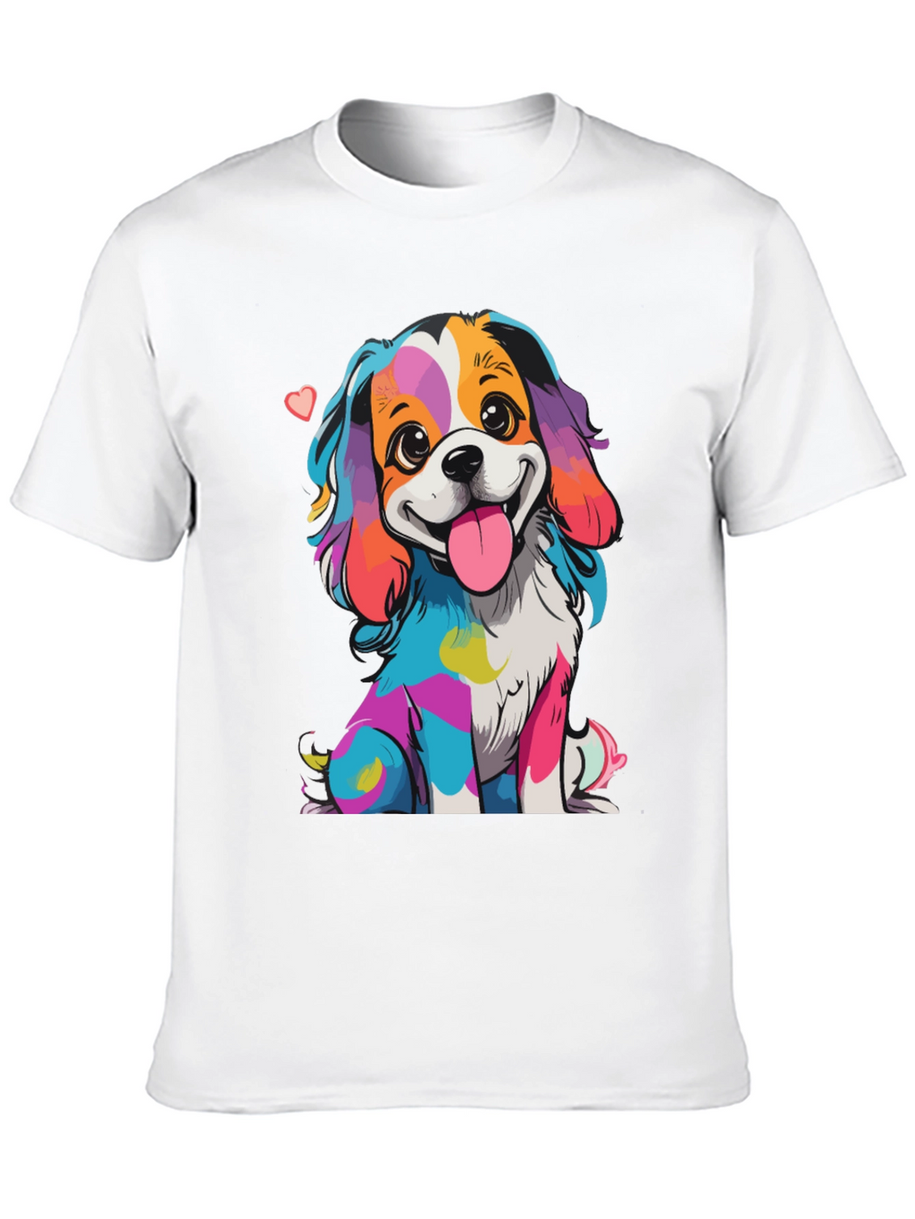 Rainbow Dog Graphic T-Shirt - Cute & Unique