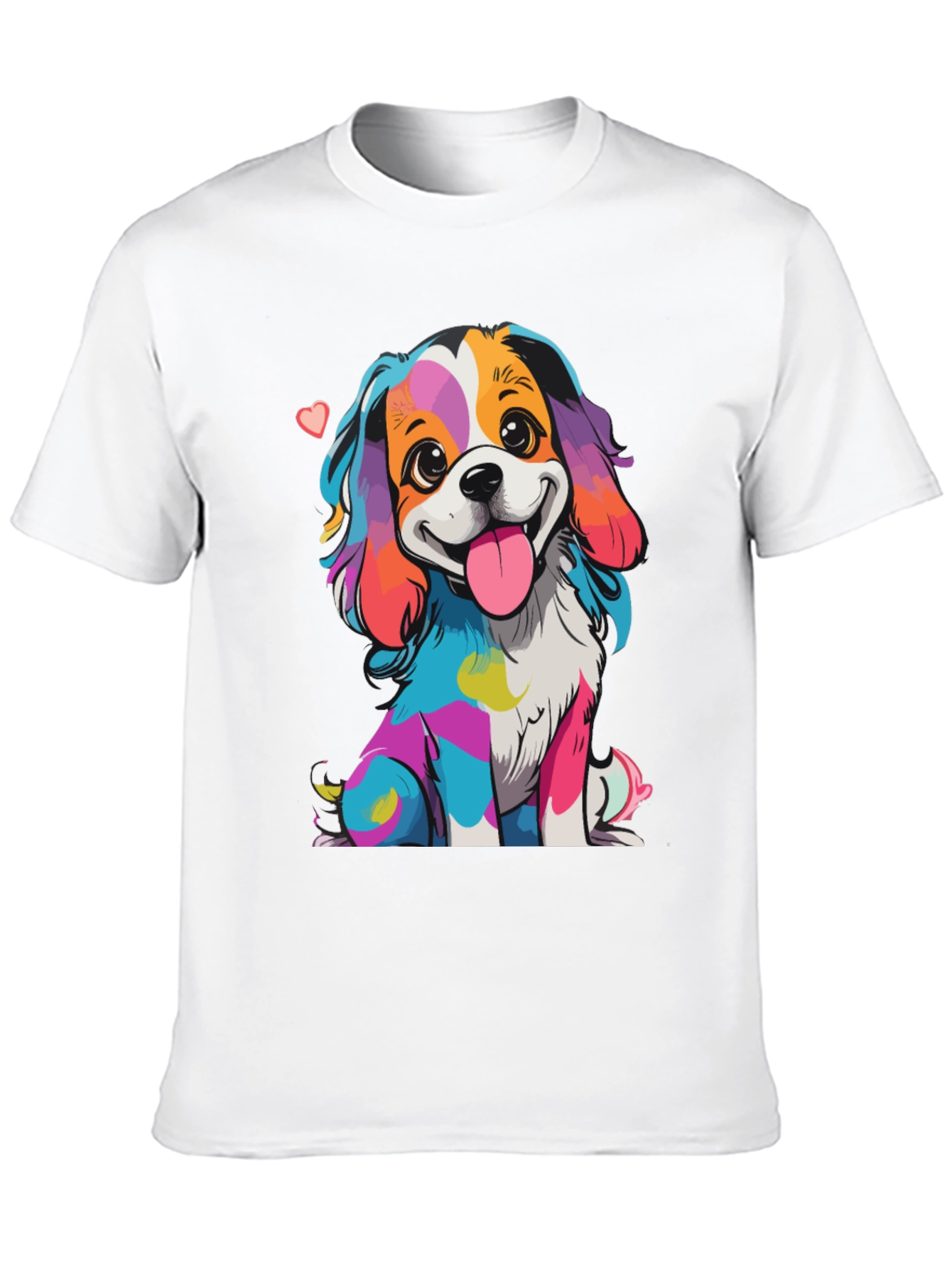 Rainbow Dog Graphic T-Shirt - Cute & Unique
