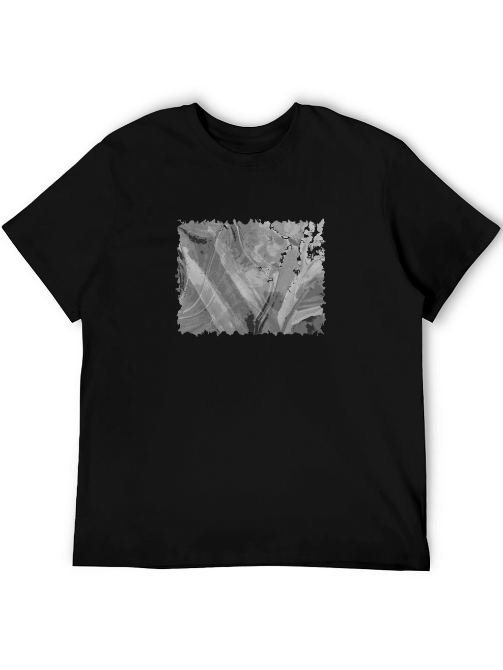 Abstract Gray Graphic T-Shirt