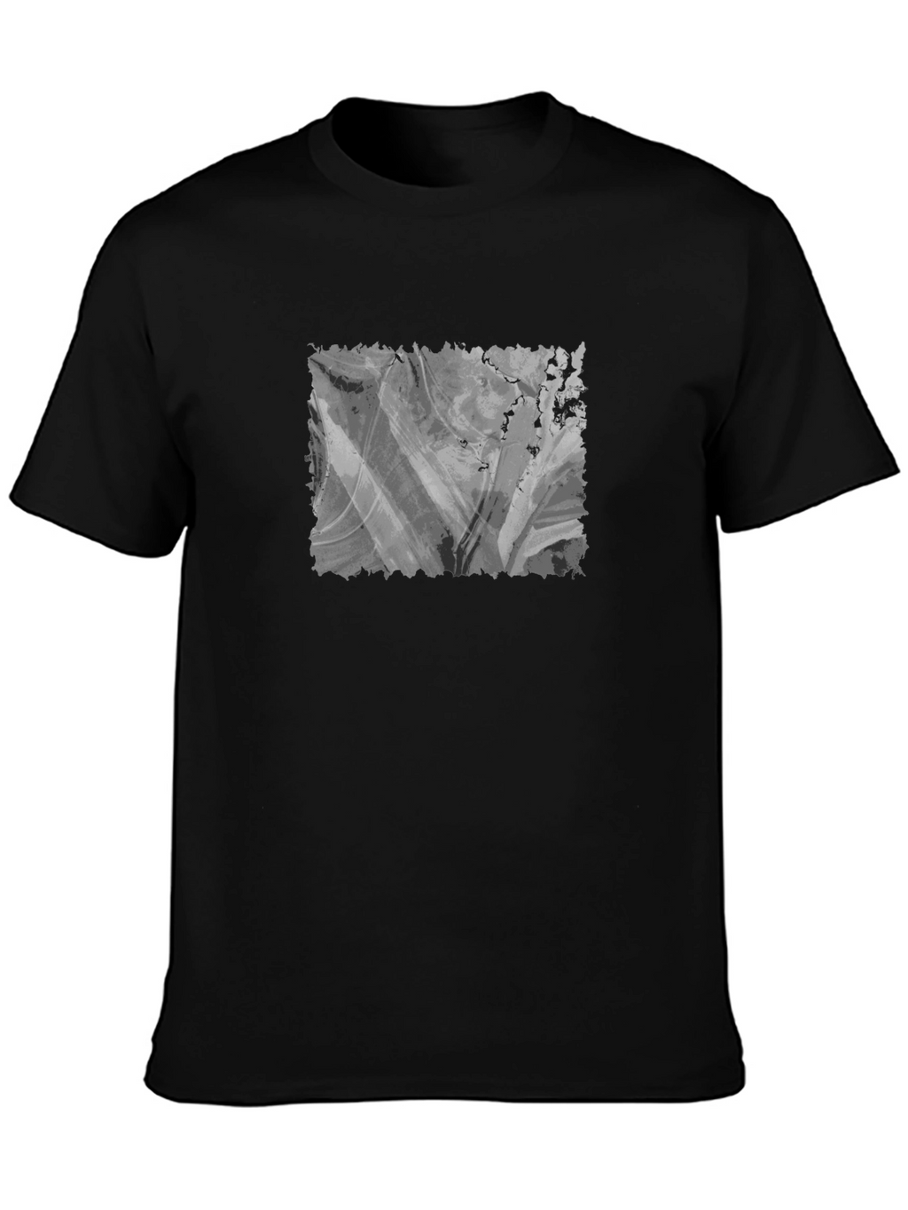 Abstract Gray Graphic T-Shirt