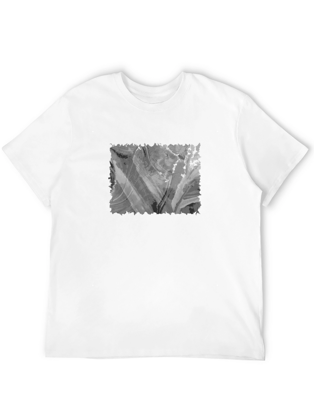 Abstract Gray Graphic T-Shirt