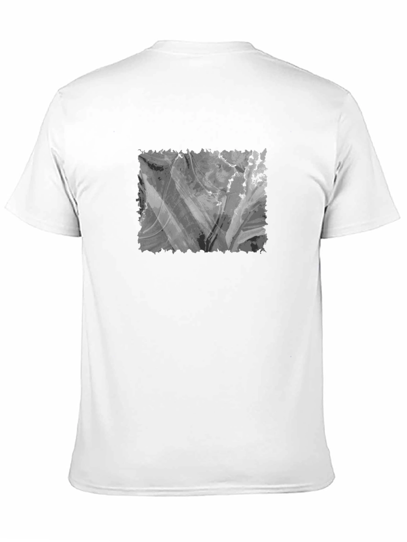 Abstract Gray Graphic T-Shirt