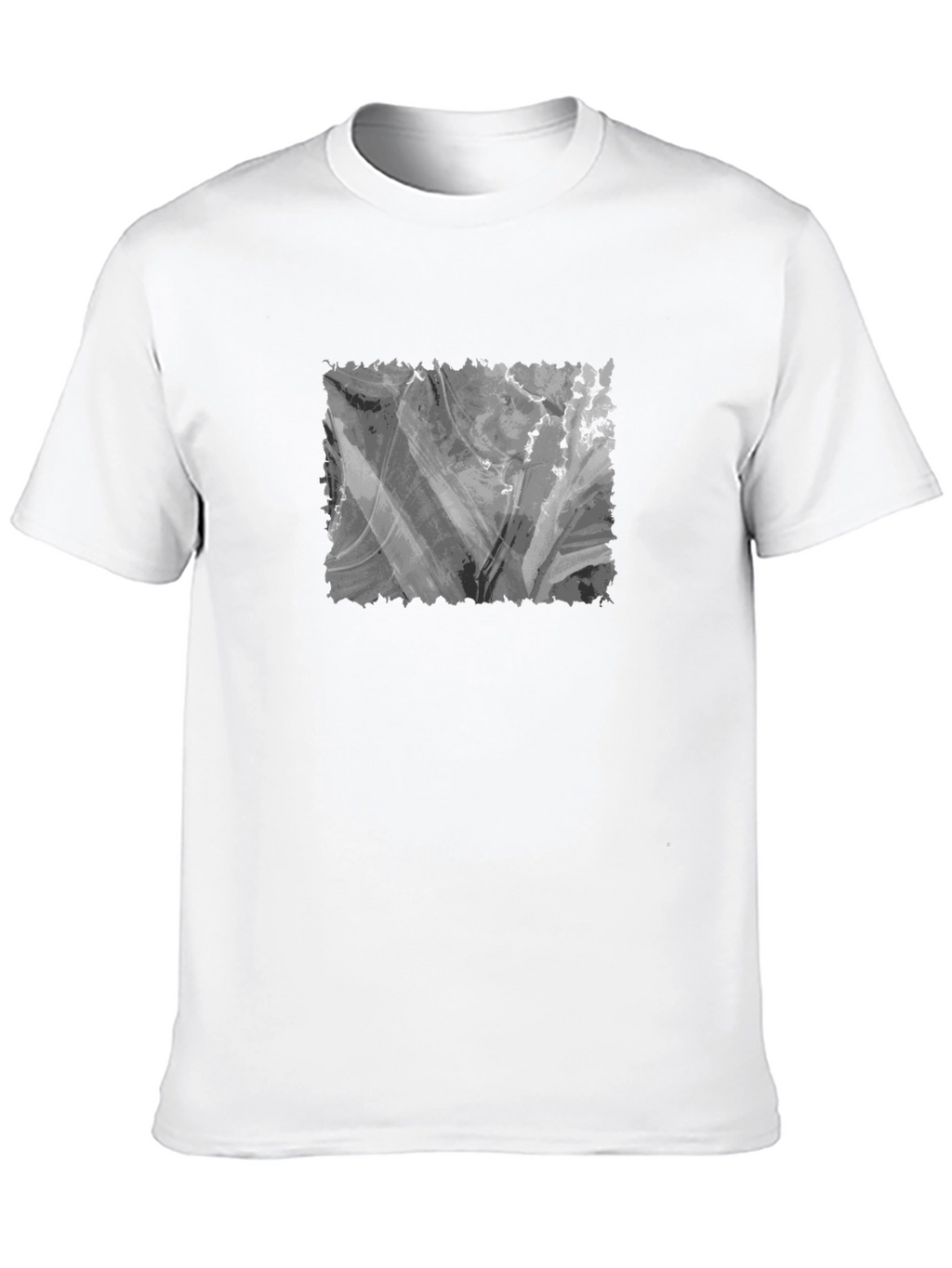 Abstract Gray Graphic T-Shirt