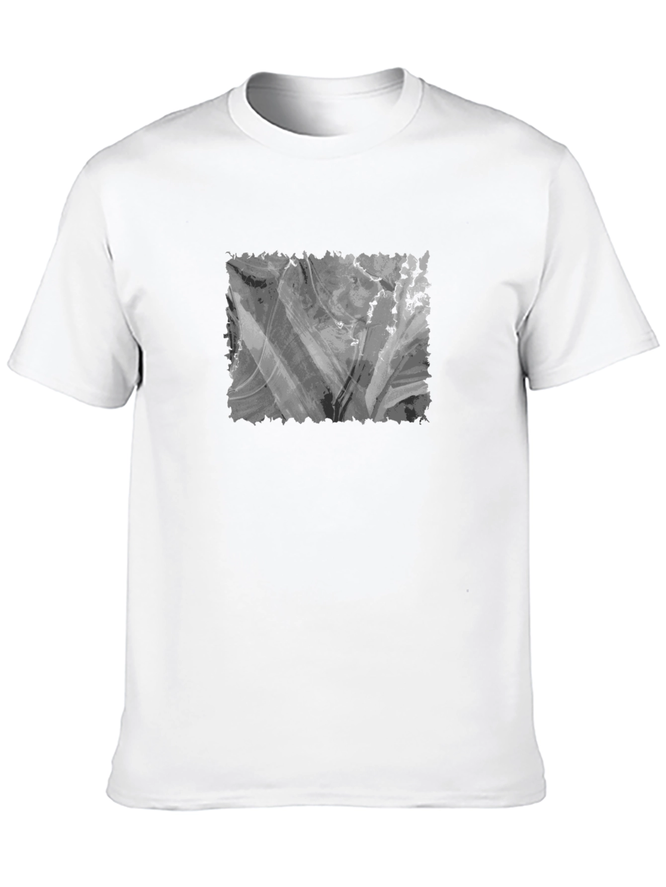 Abstract Gray Graphic T-Shirt