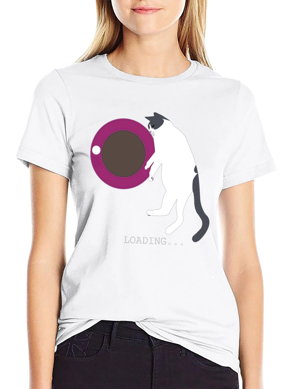 Cat Loading T-Shirt - Funny Graphic Tee