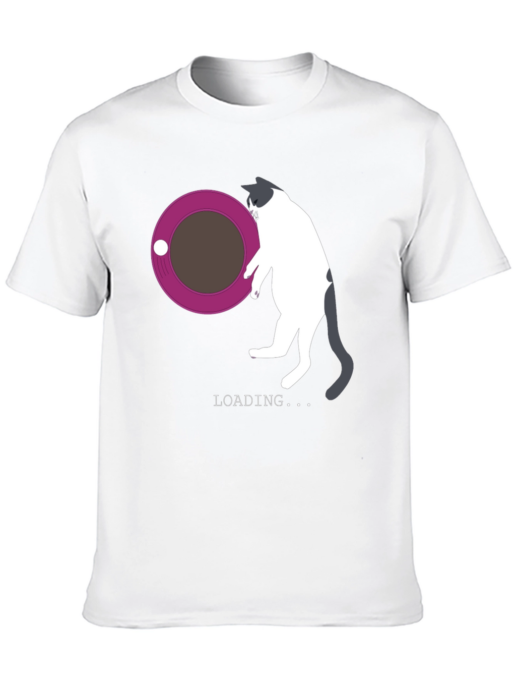 Cat Loading T-Shirt - Funny Graphic Tee