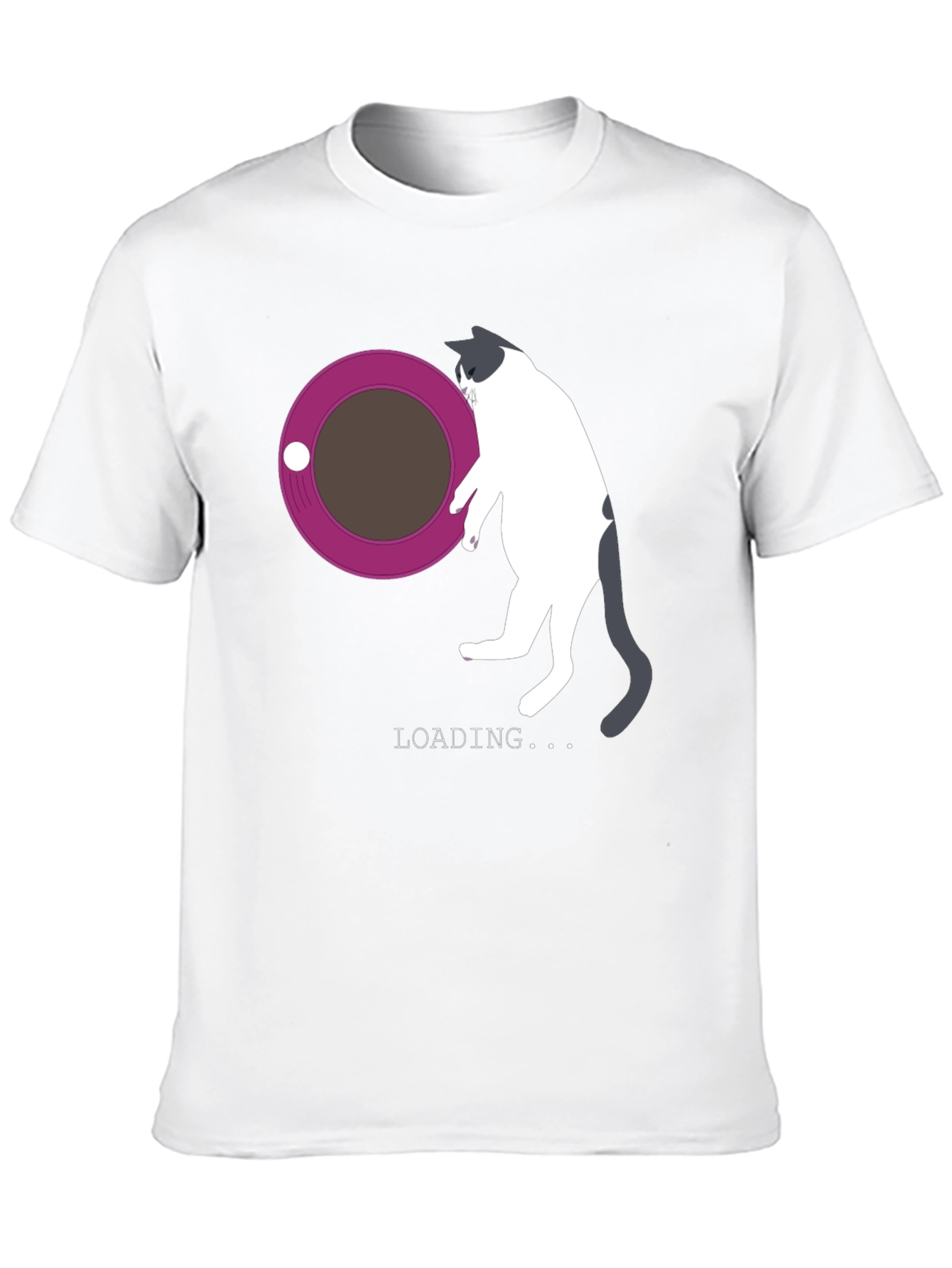 Cat Loading T-Shirt - Funny Graphic Tee