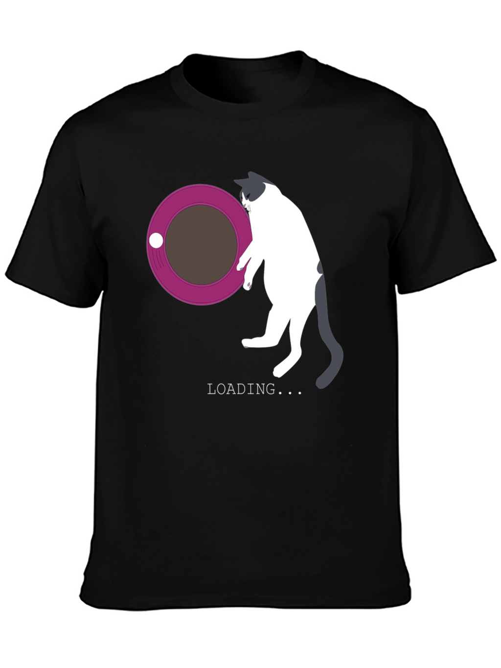 Cat Loading T-Shirt - Funny Graphic Tee