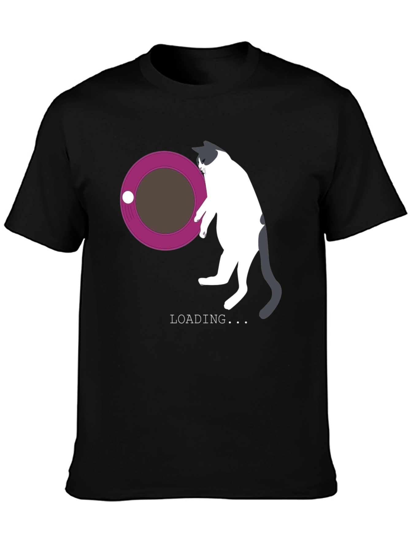 Cat Loading T-Shirt - Funny Graphic Tee