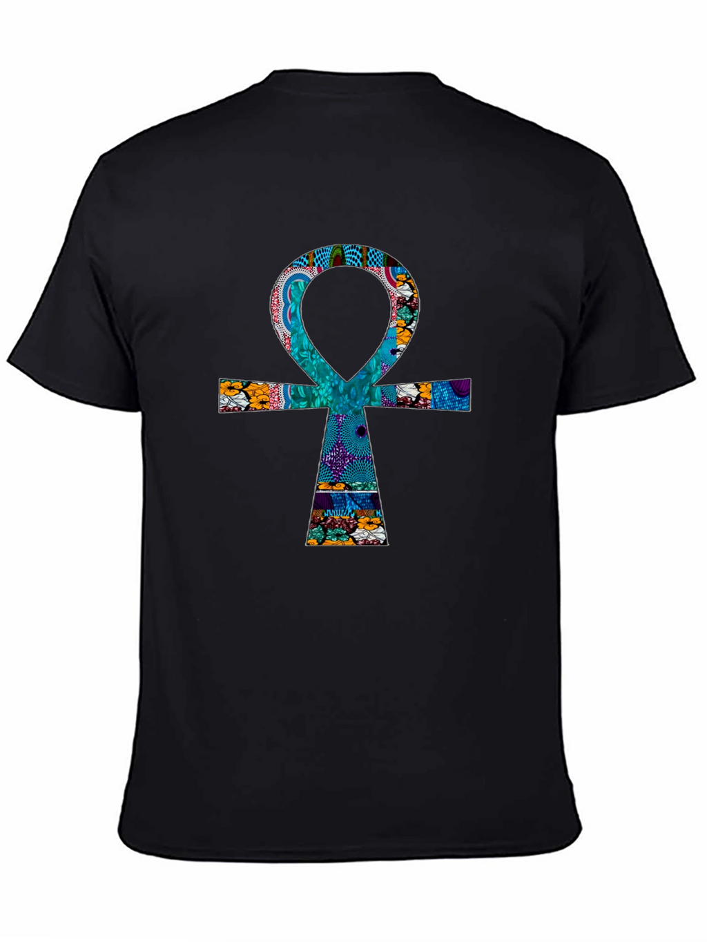 Ankh Cross Graphic Print T-Shirt
