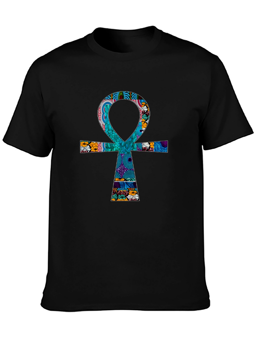 Ankh Cross Graphic Print T-Shirt