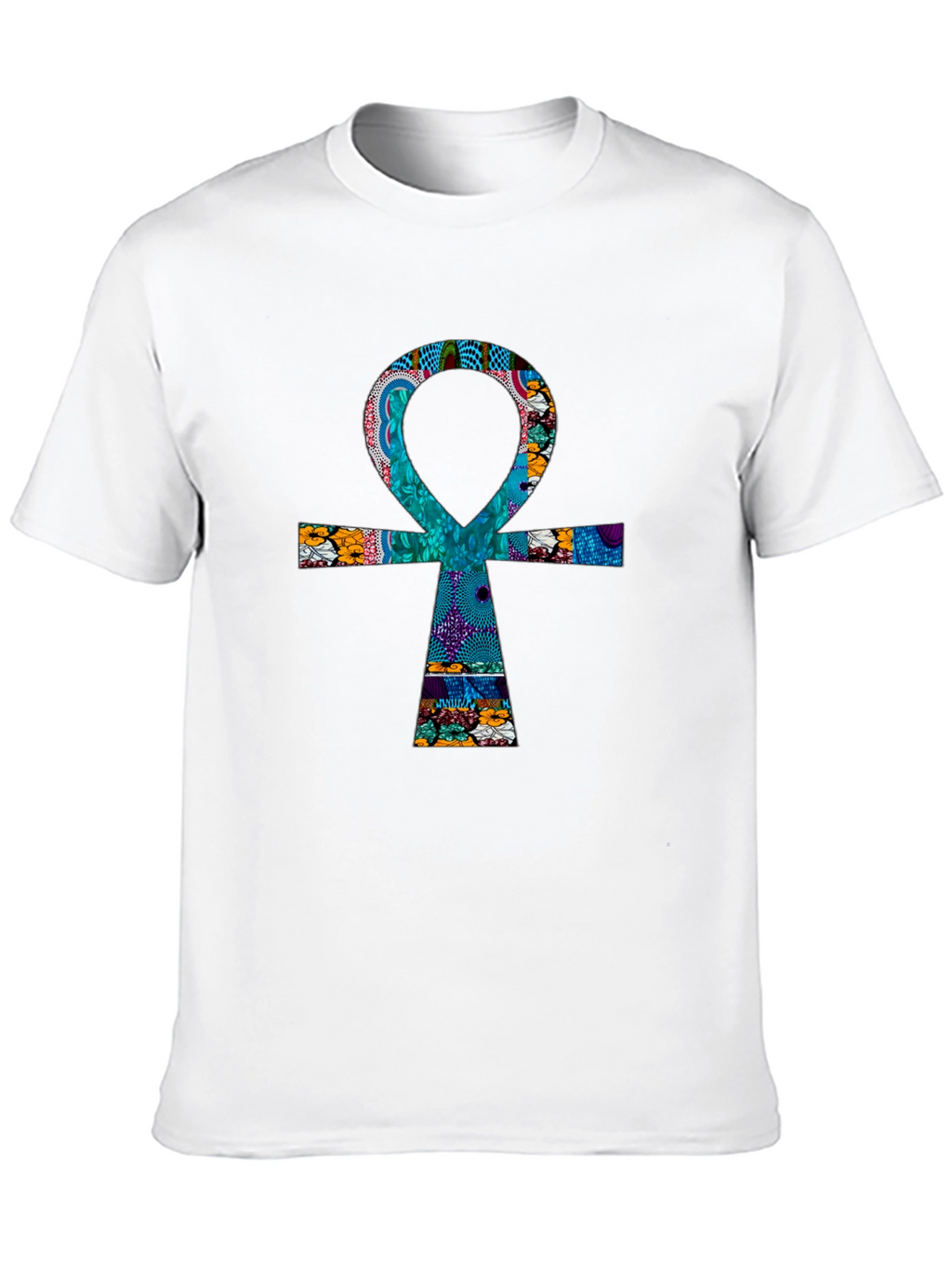 Ankh Cross Graphic Print T-Shirt