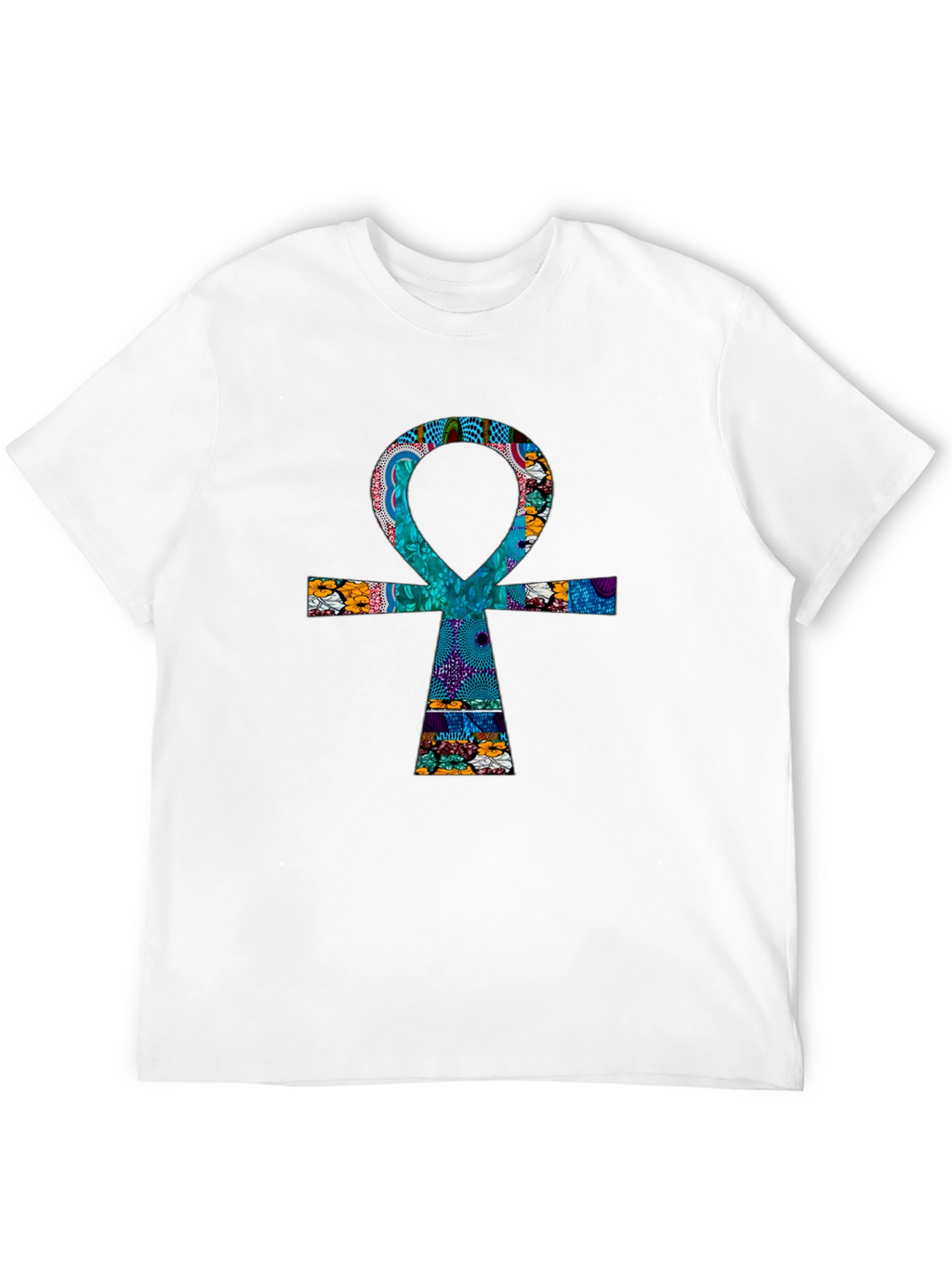 Ankh Cross Graphic Print T-Shirt