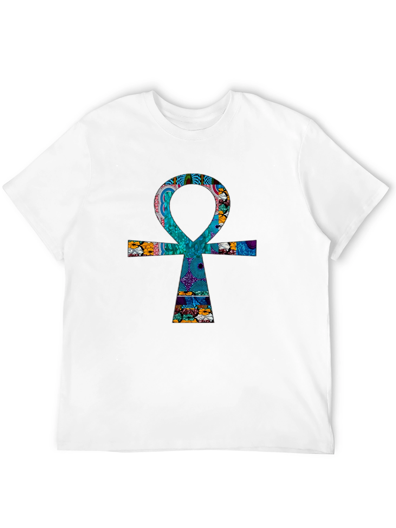 Ankh Cross Graphic Print T-Shirt