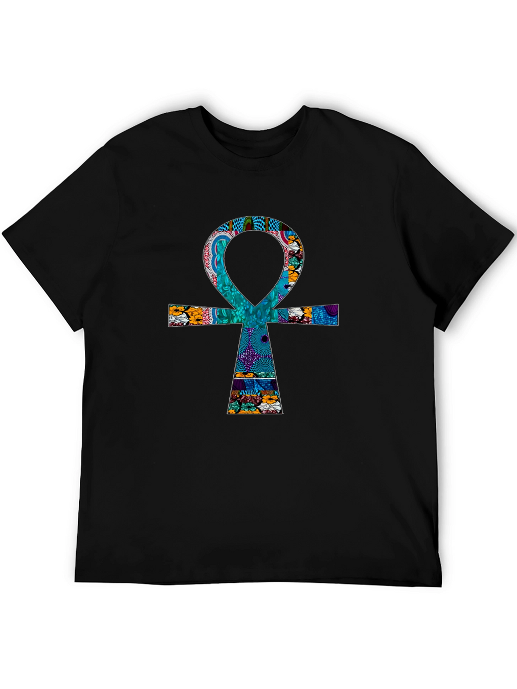 Ankh Cross Graphic Print T-Shirt