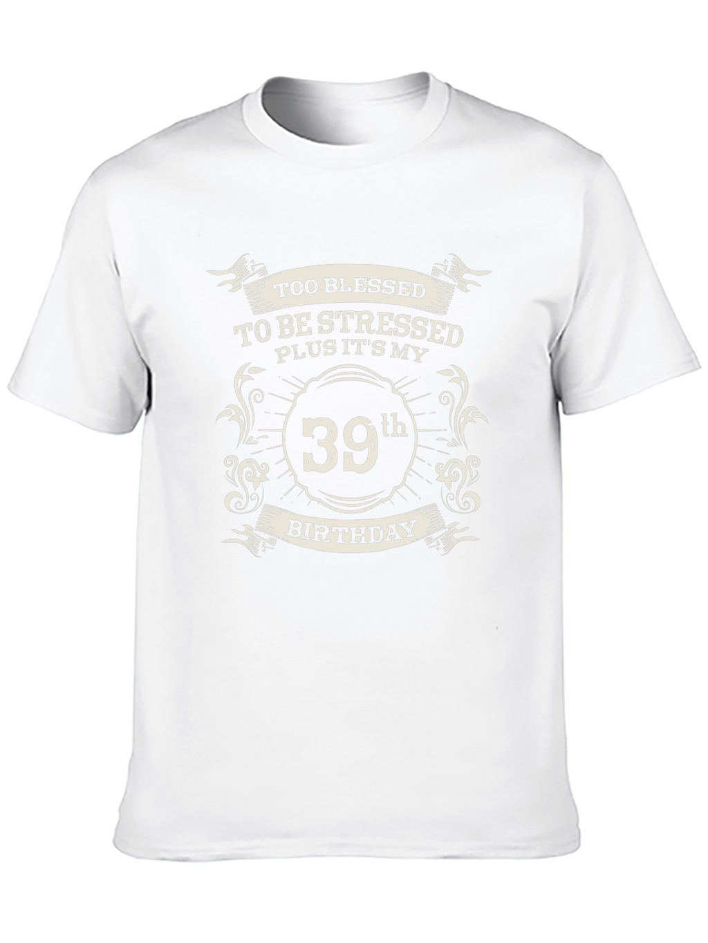 Blessed 39th Birthday Black T-Shirt