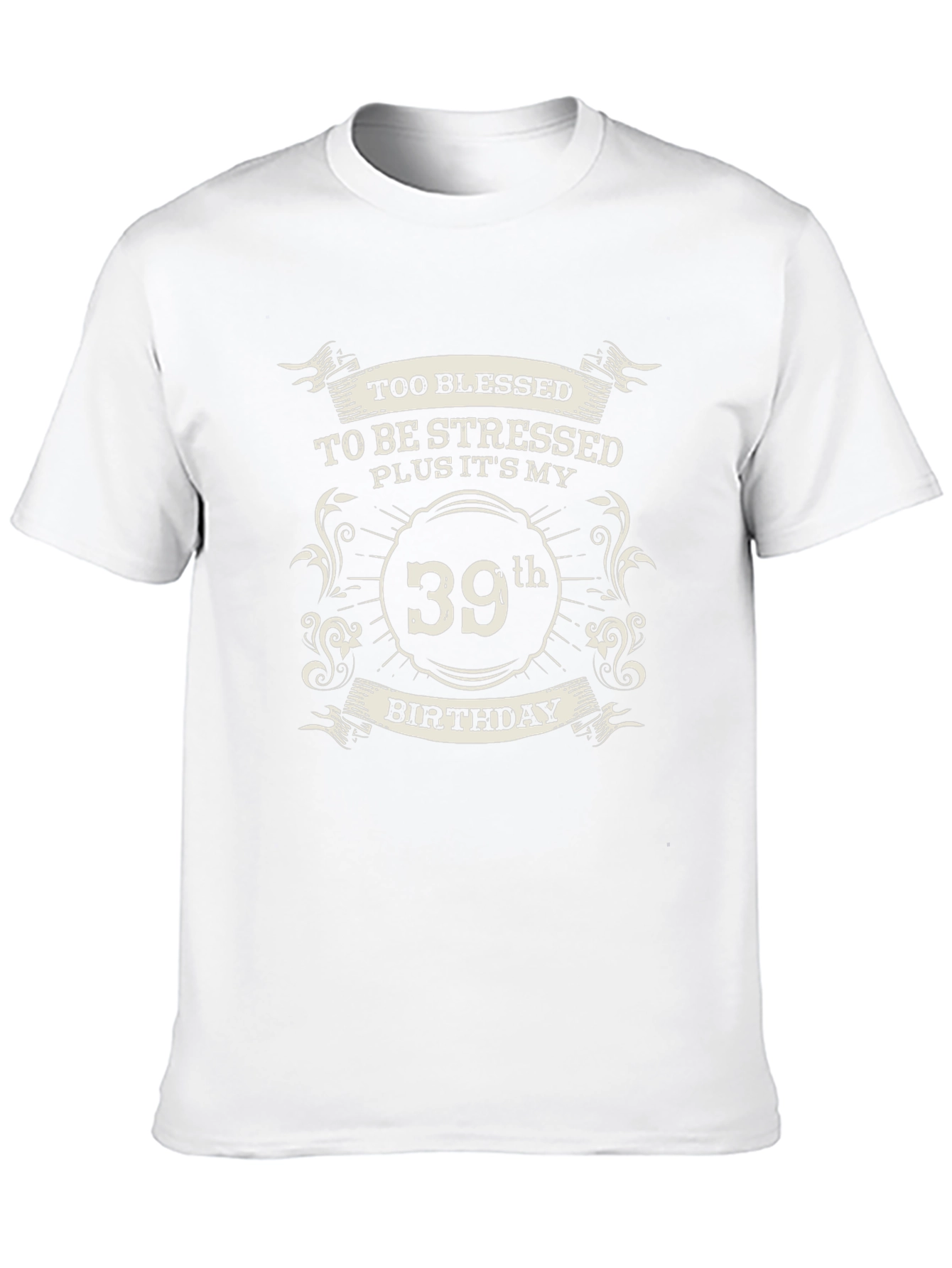 Blessed 39th Birthday Black T-Shirt