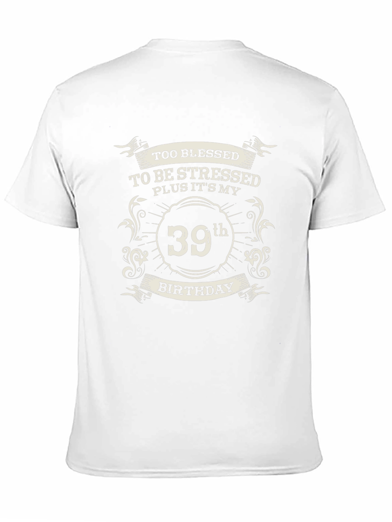 Blessed 39th Birthday Black T-Shirt