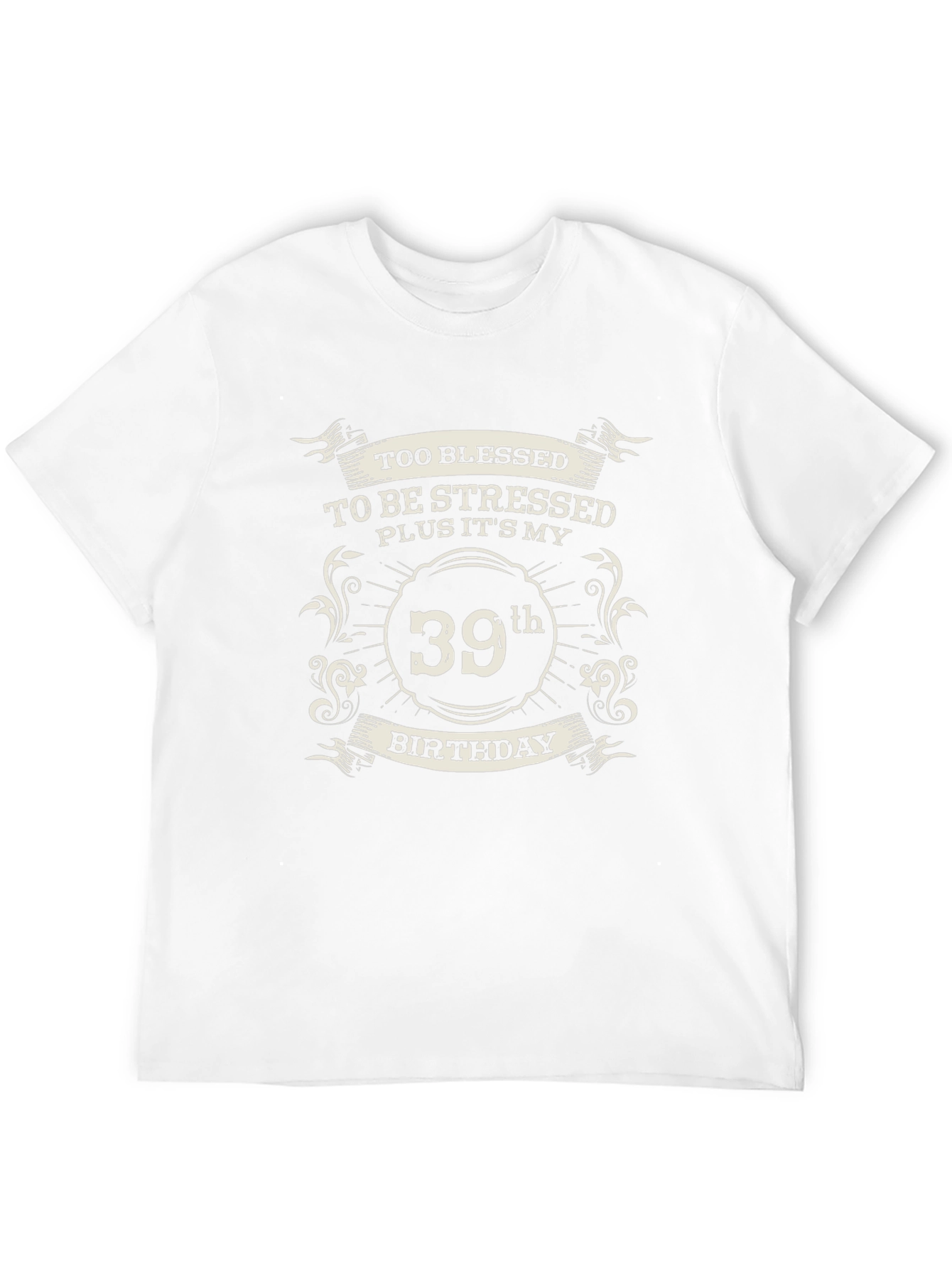 Blessed 39th Birthday Black T-Shirt