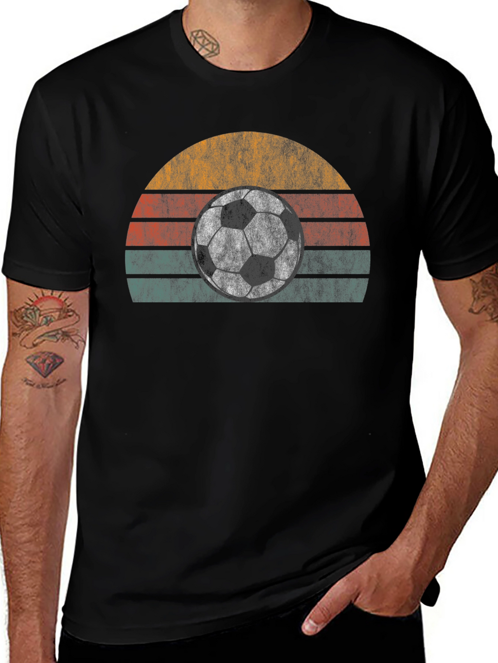 Retro Soccer Ball Graphic T-Shirt