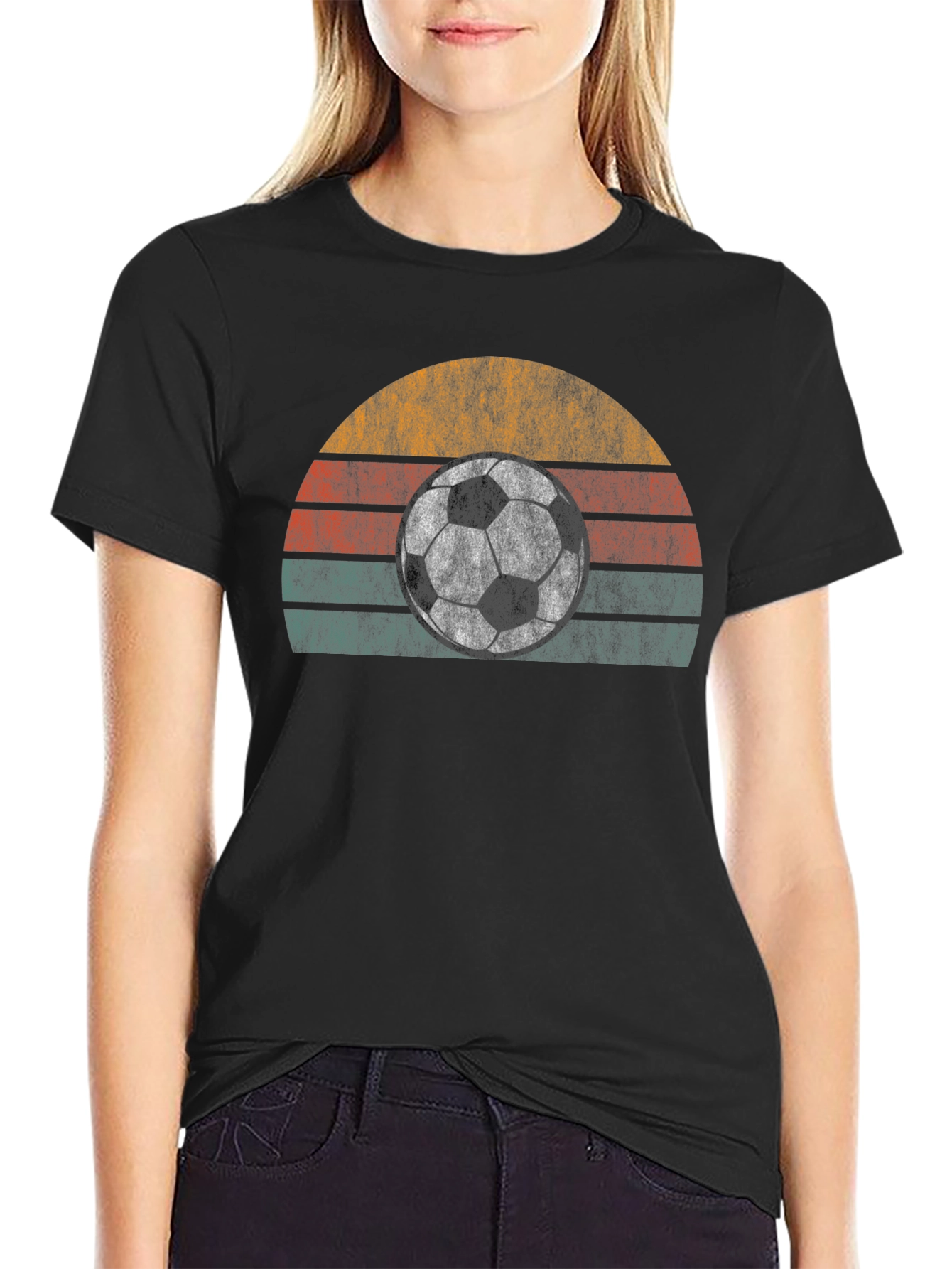 Retro Soccer Ball Graphic T-Shirt