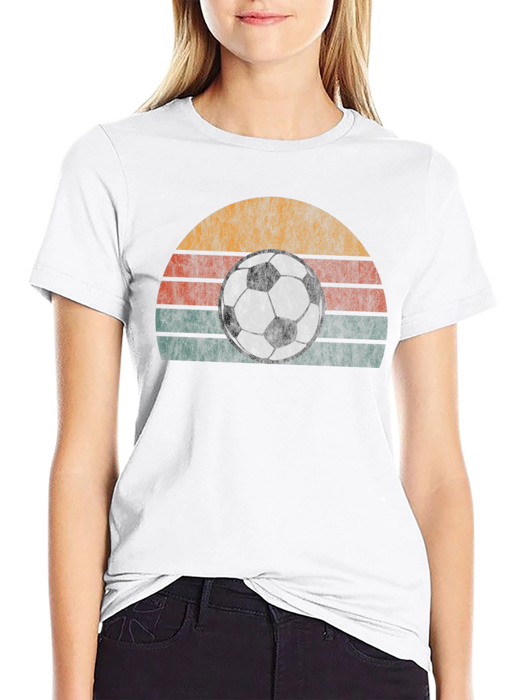 Retro Soccer Ball Graphic T-Shirt