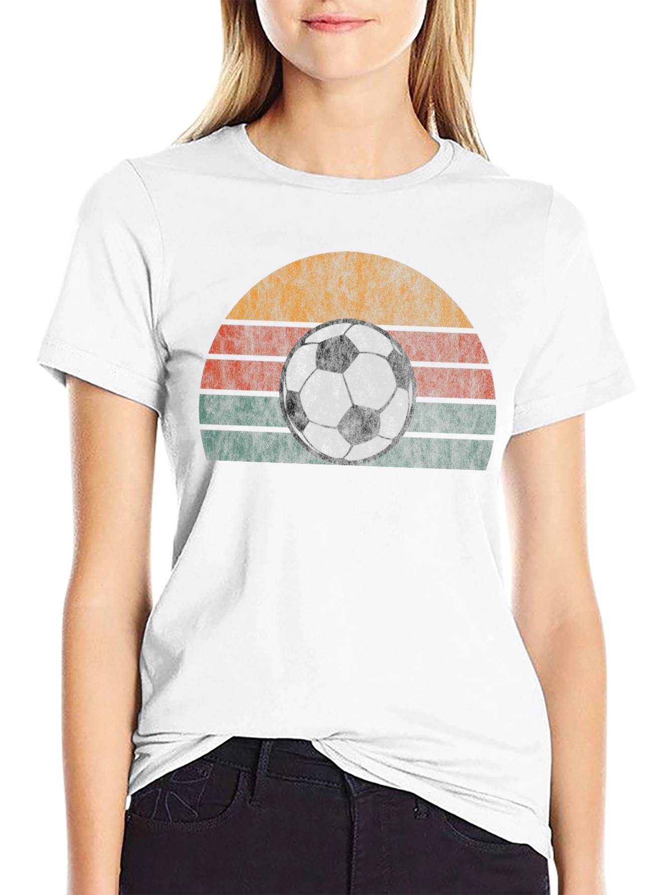 Retro Soccer Ball Graphic T-Shirt