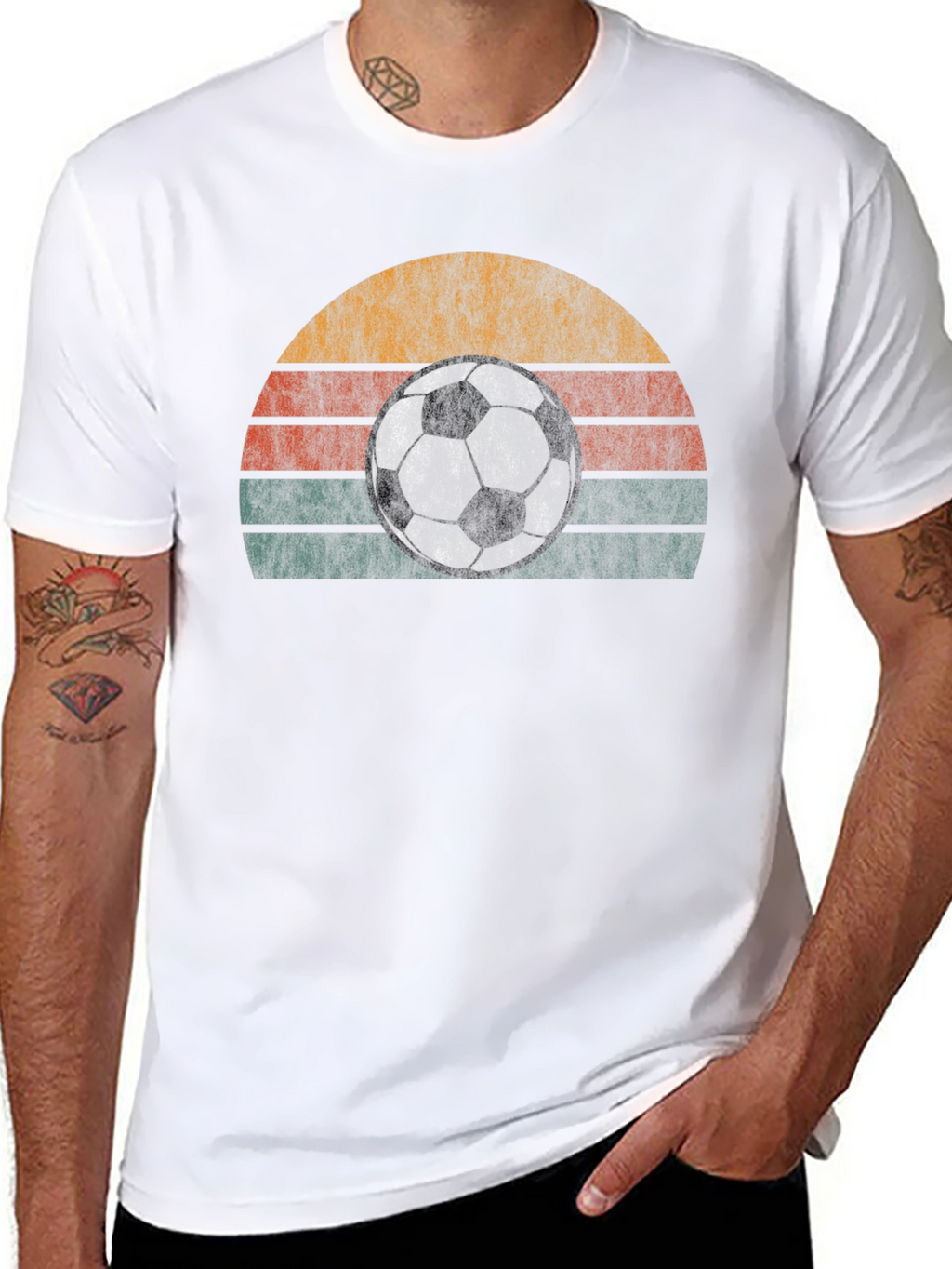 Retro Soccer Ball Graphic T-Shirt