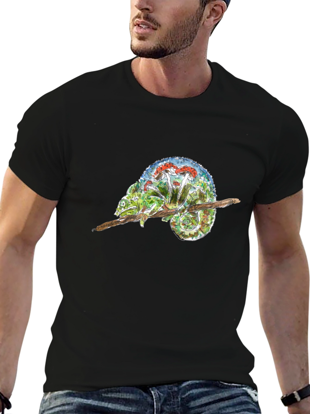 Chameleon Mushroom Graphic Tee