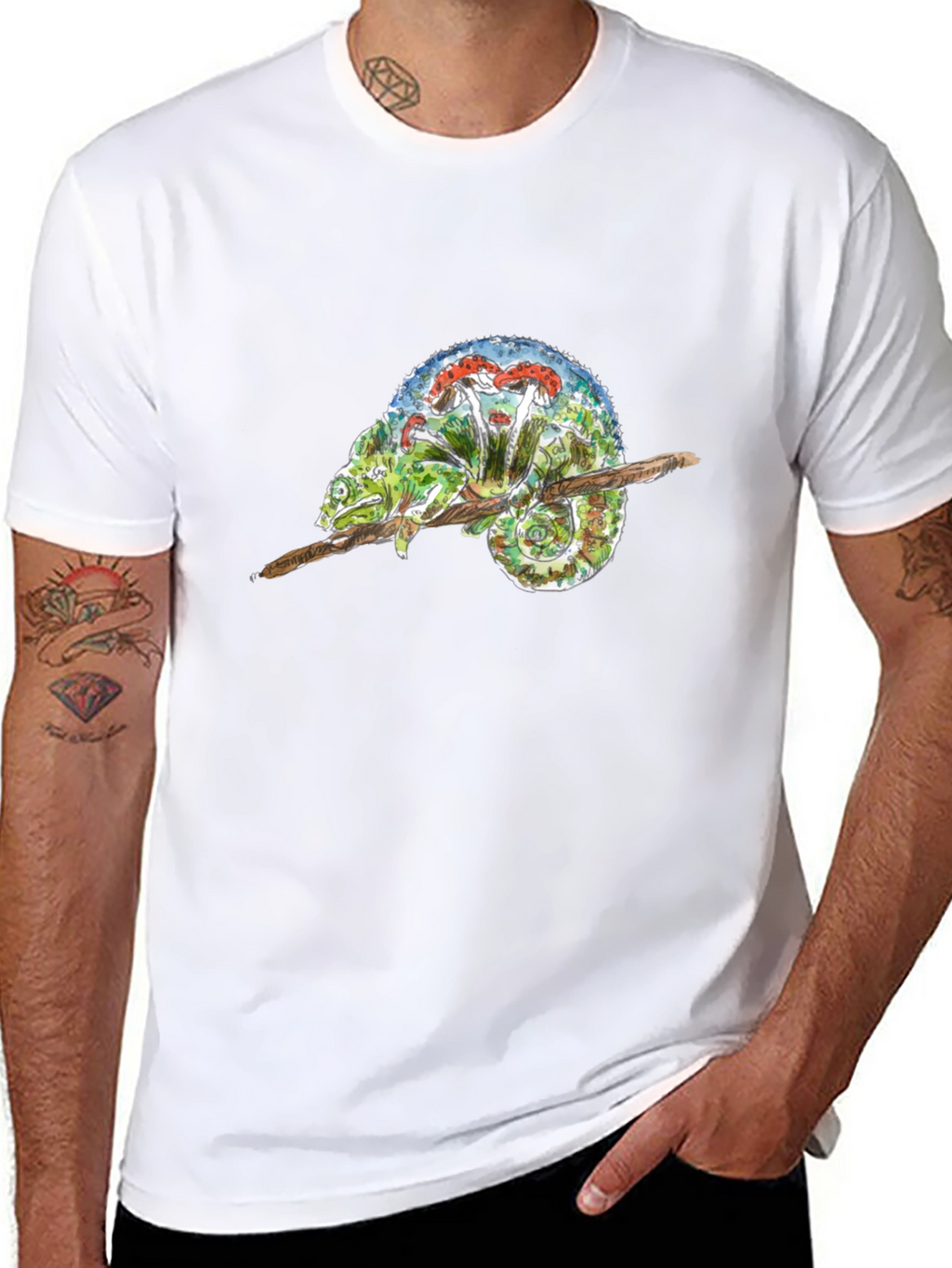 Chameleon Mushroom Graphic Tee