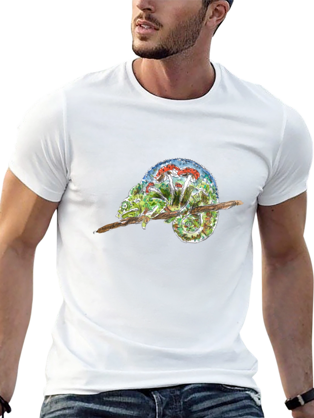 Chameleon Mushroom Graphic Tee