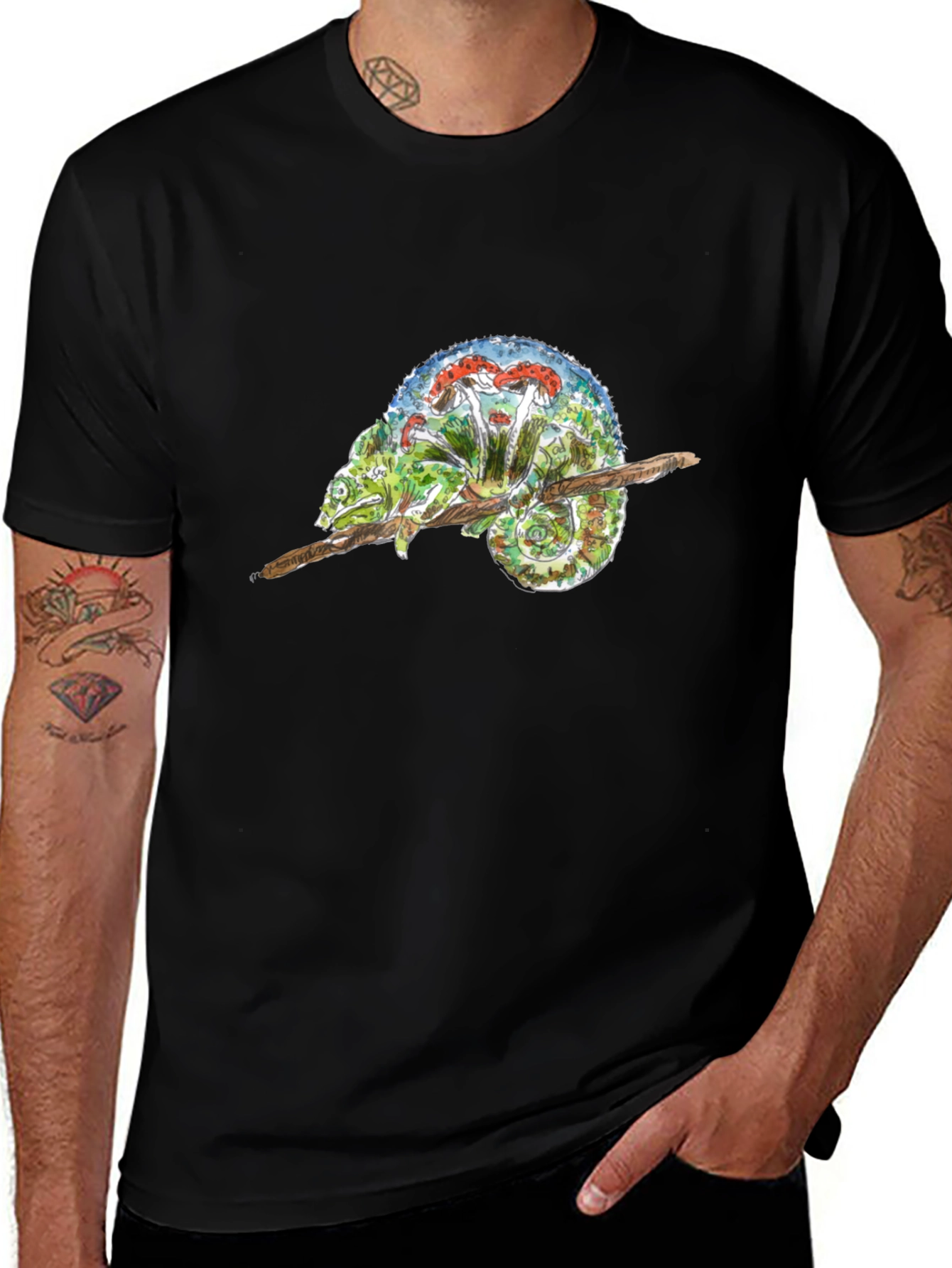 Chameleon Mushroom Graphic Tee