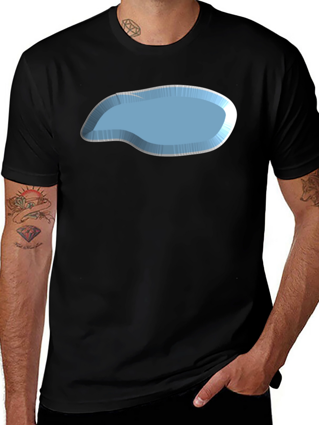Modern Graphic Tee - Ice Pond Design