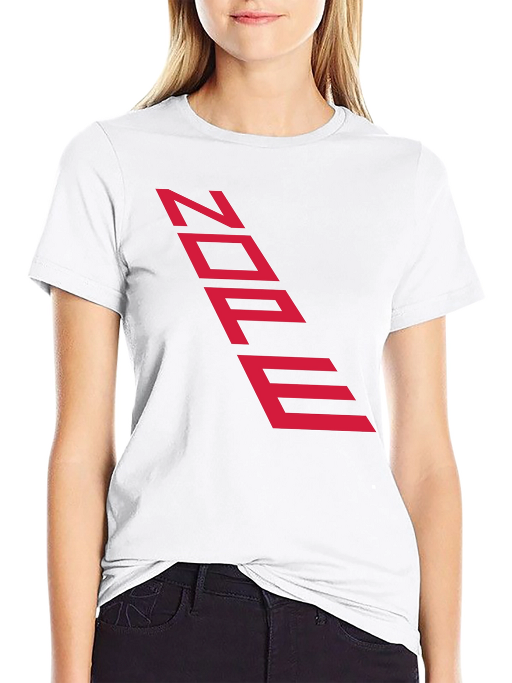 Edgy Black Tee with Futuristic Red Text