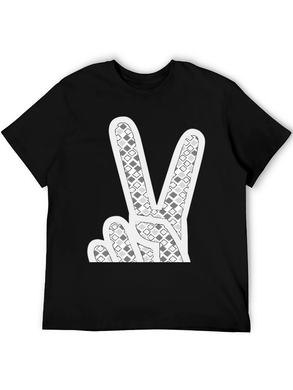 Peace Sign Graphic T-Shirt - Black