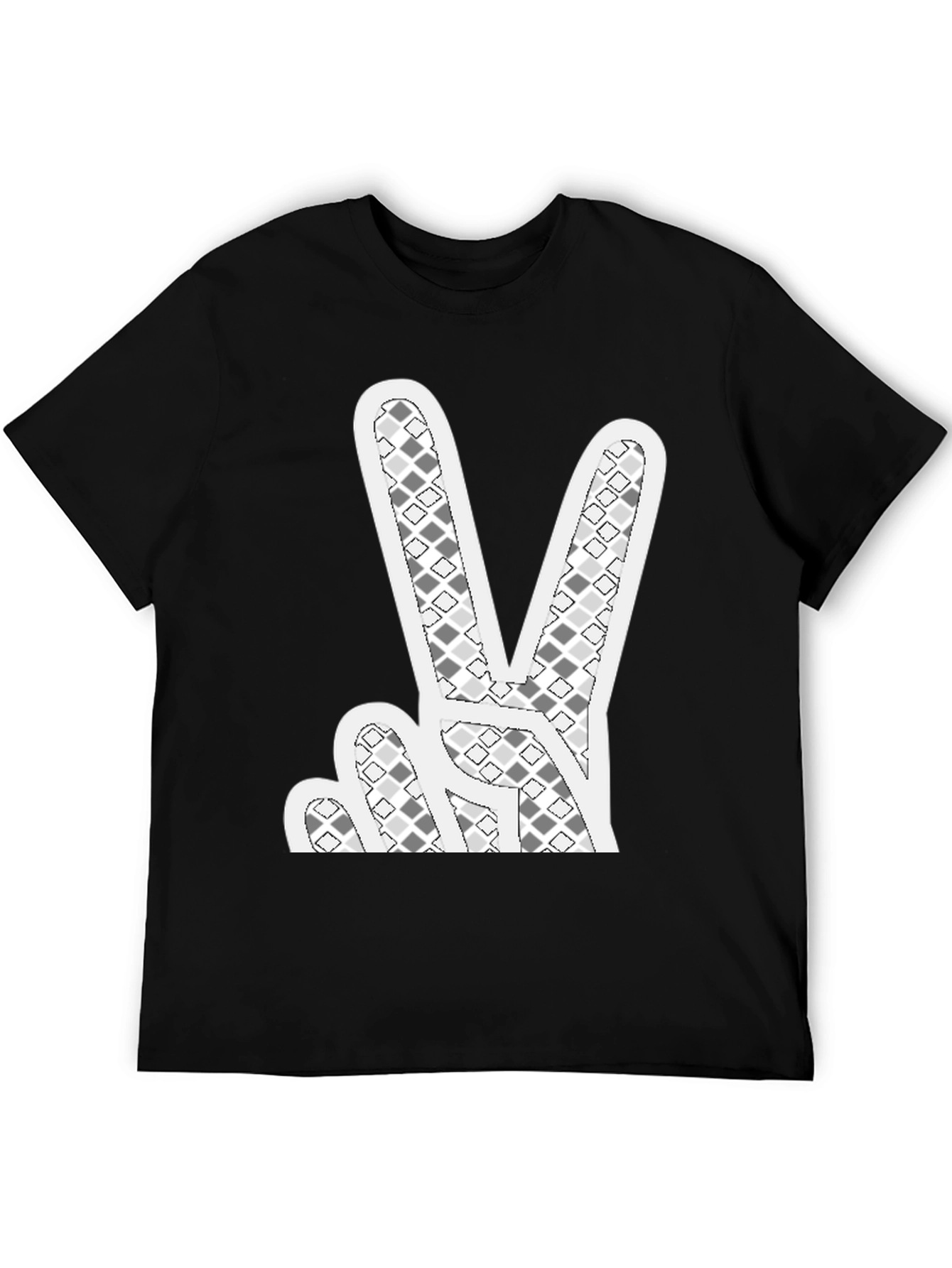 Peace Sign Graphic T-Shirt - Black