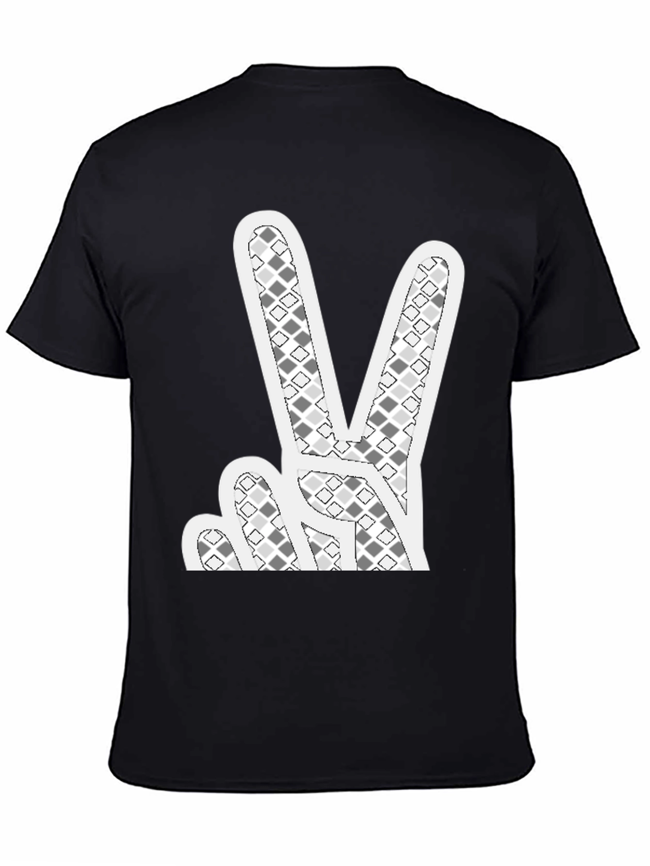 Peace Sign Graphic T-Shirt - Black