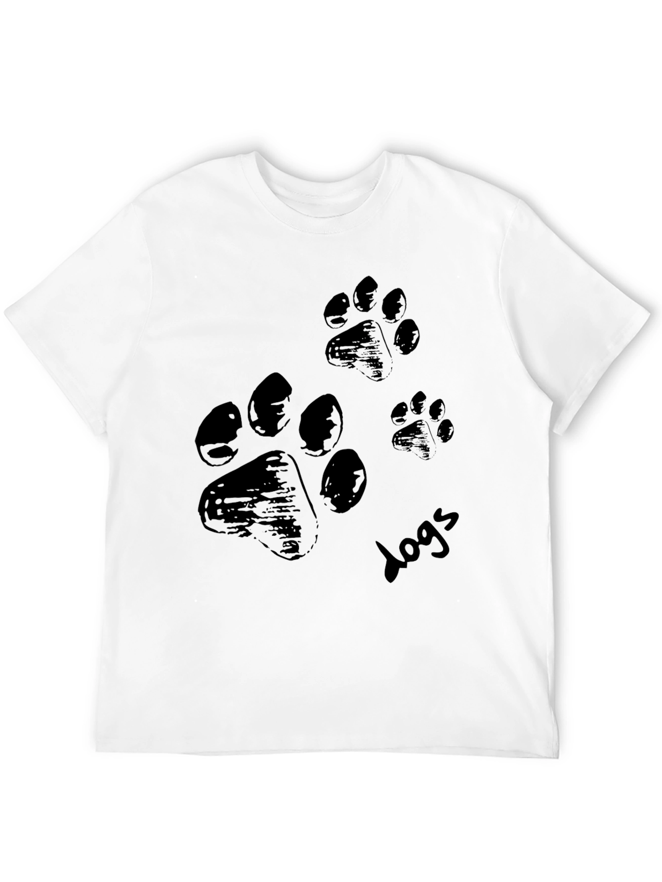 Paw Print Black T-Shirt
